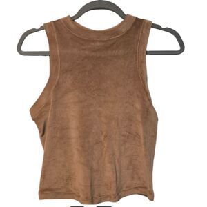 Skims Velour Honey Crew Neck Tank Small